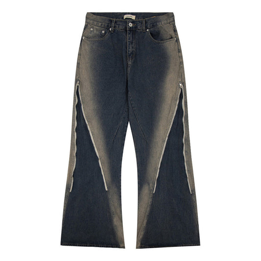 Disco Zipper Flared Jeans