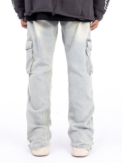 Cleos Zipper Hem Wash Jeans