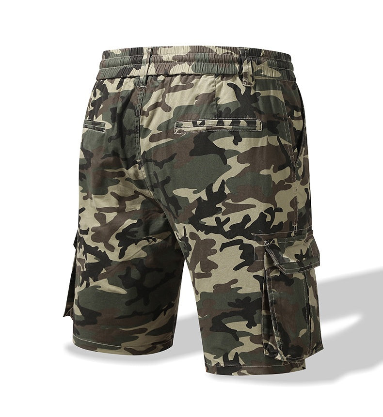 Camouflage Multi-pocket Workwear Shorts