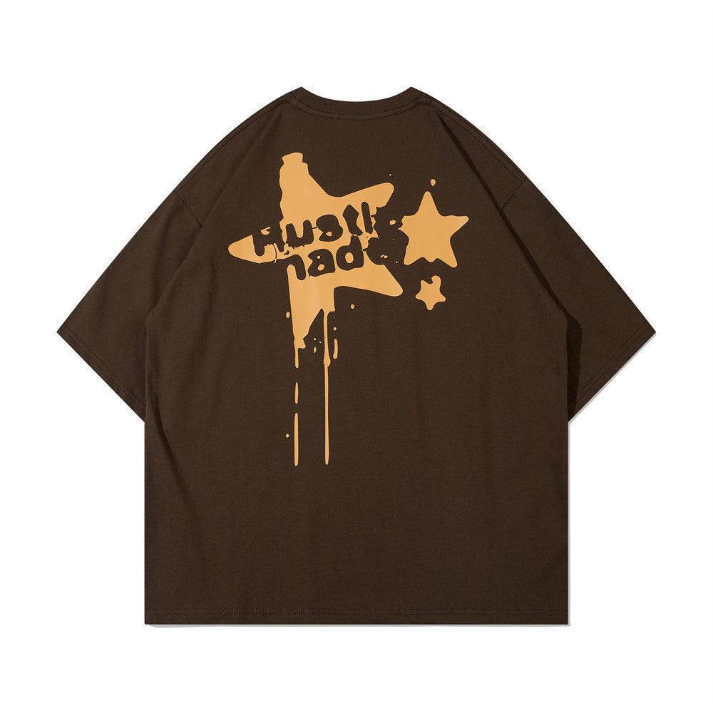 Camiseta con estrellas salpicadas de tinta