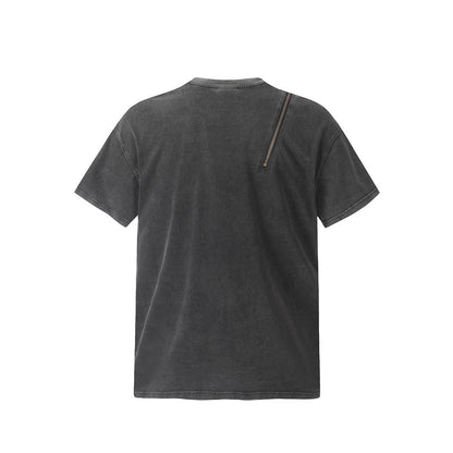 T-shirt zippé partiel pour homme