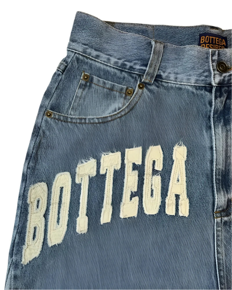 Short en jean délavé Bottega