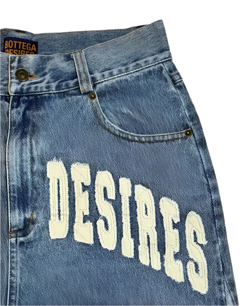 Bottega Washed Denim Shorts