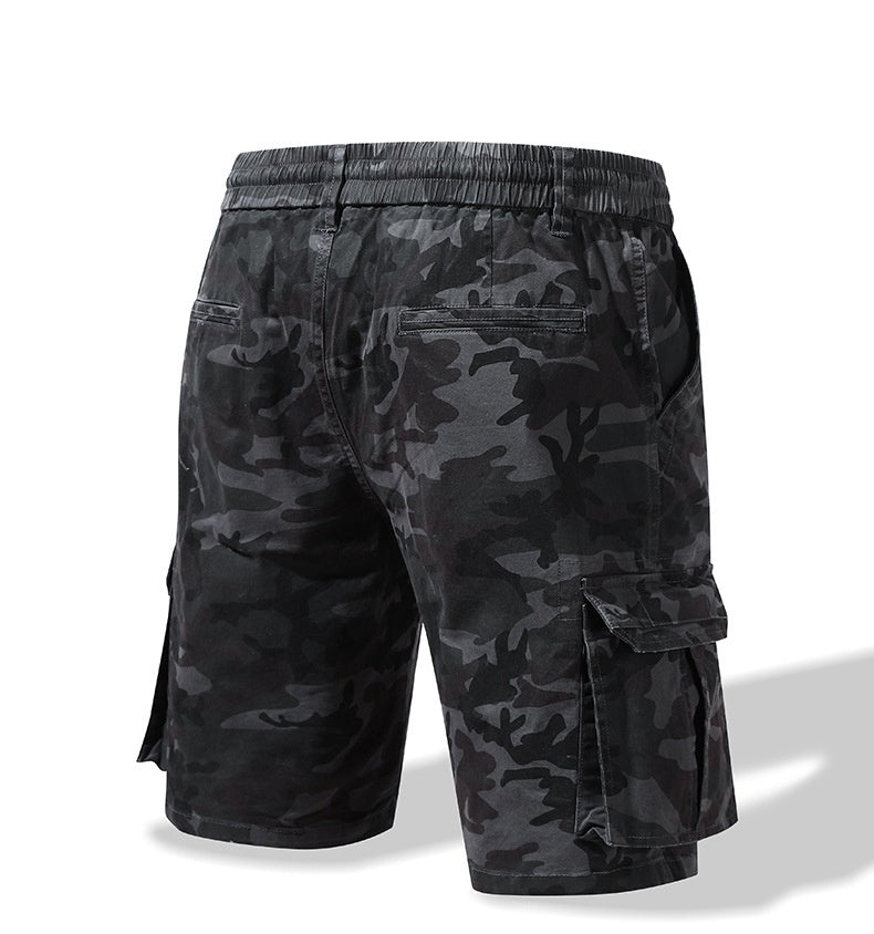 Camouflage Multi-pocket Workwear Shorts