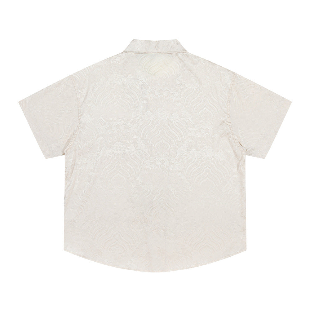 Jacquard Floral Short Sleeve Shirt