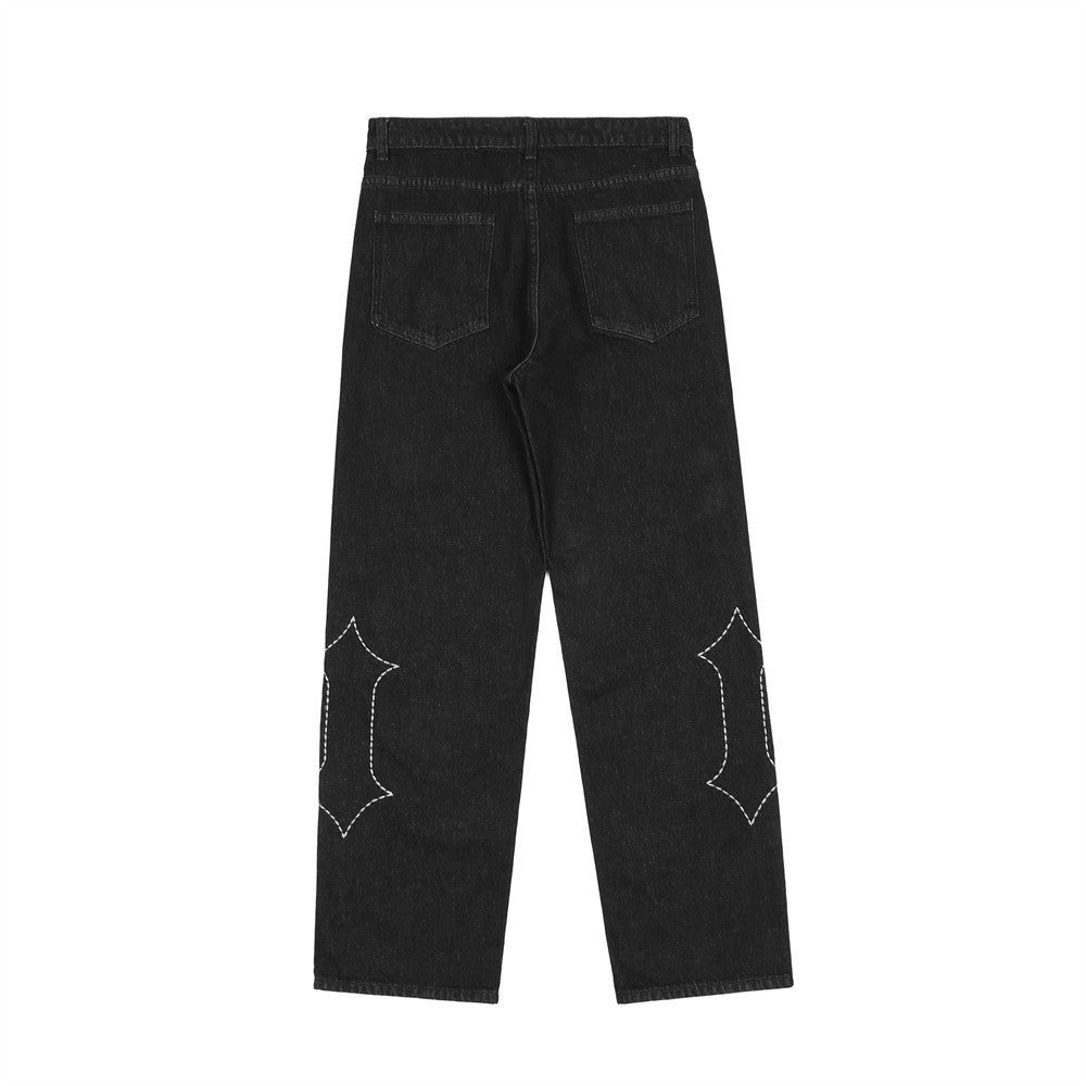 DSF Embroidered Jeans Black