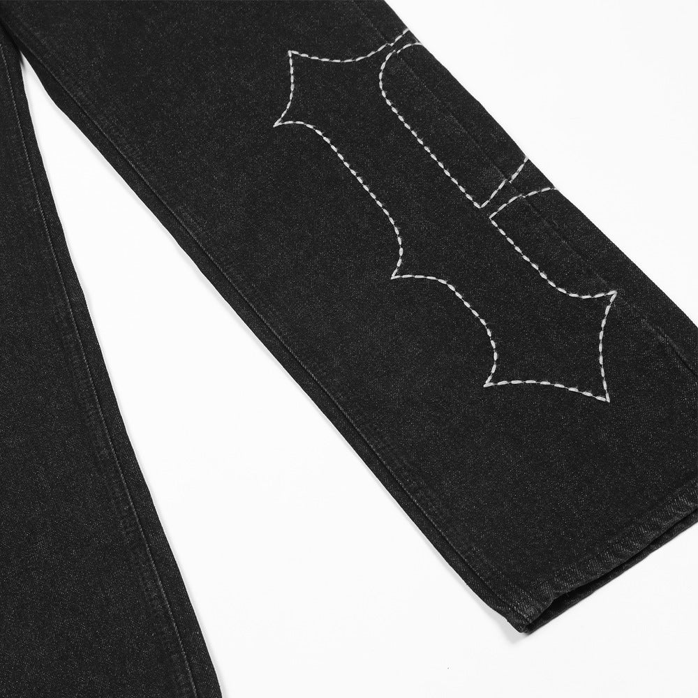 DSF Embroidered Jeans Black