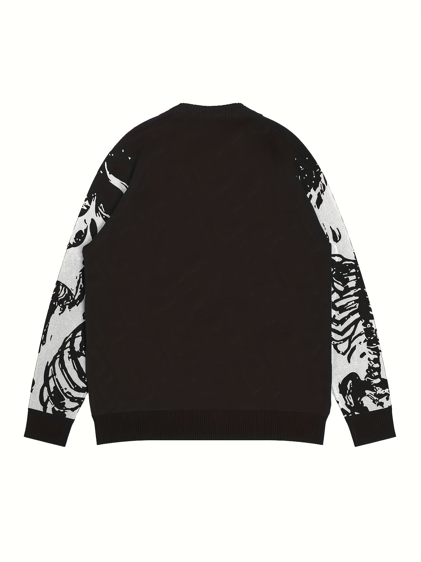 Y2K Skull Knitted Crew Neck Sweater