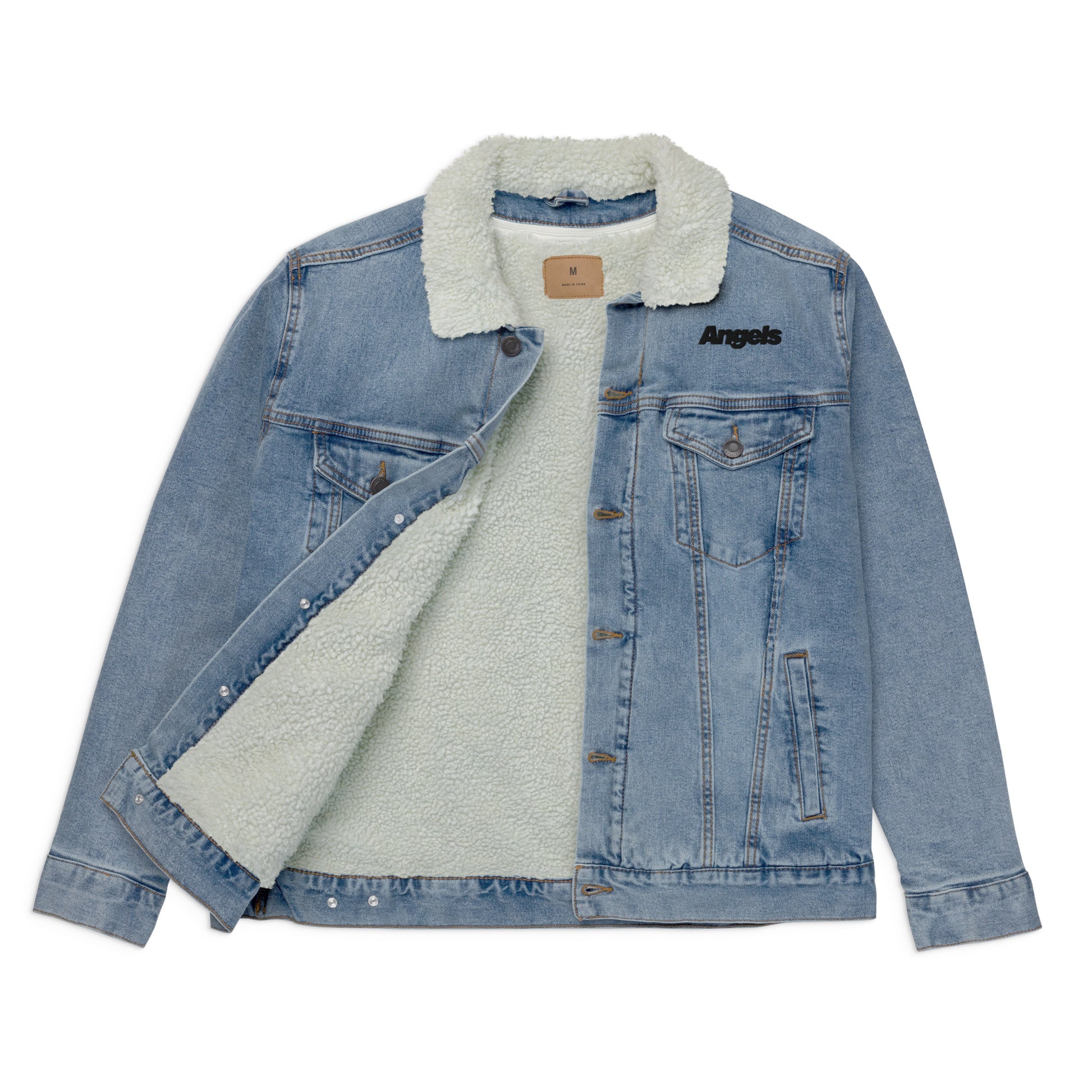 Angels Denim Sherpa Jacket - Vxnce